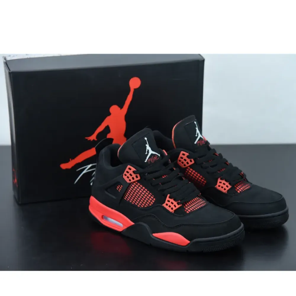 Air Jordan 4 “Red Thunder” Black/White-Red  CT8527-016