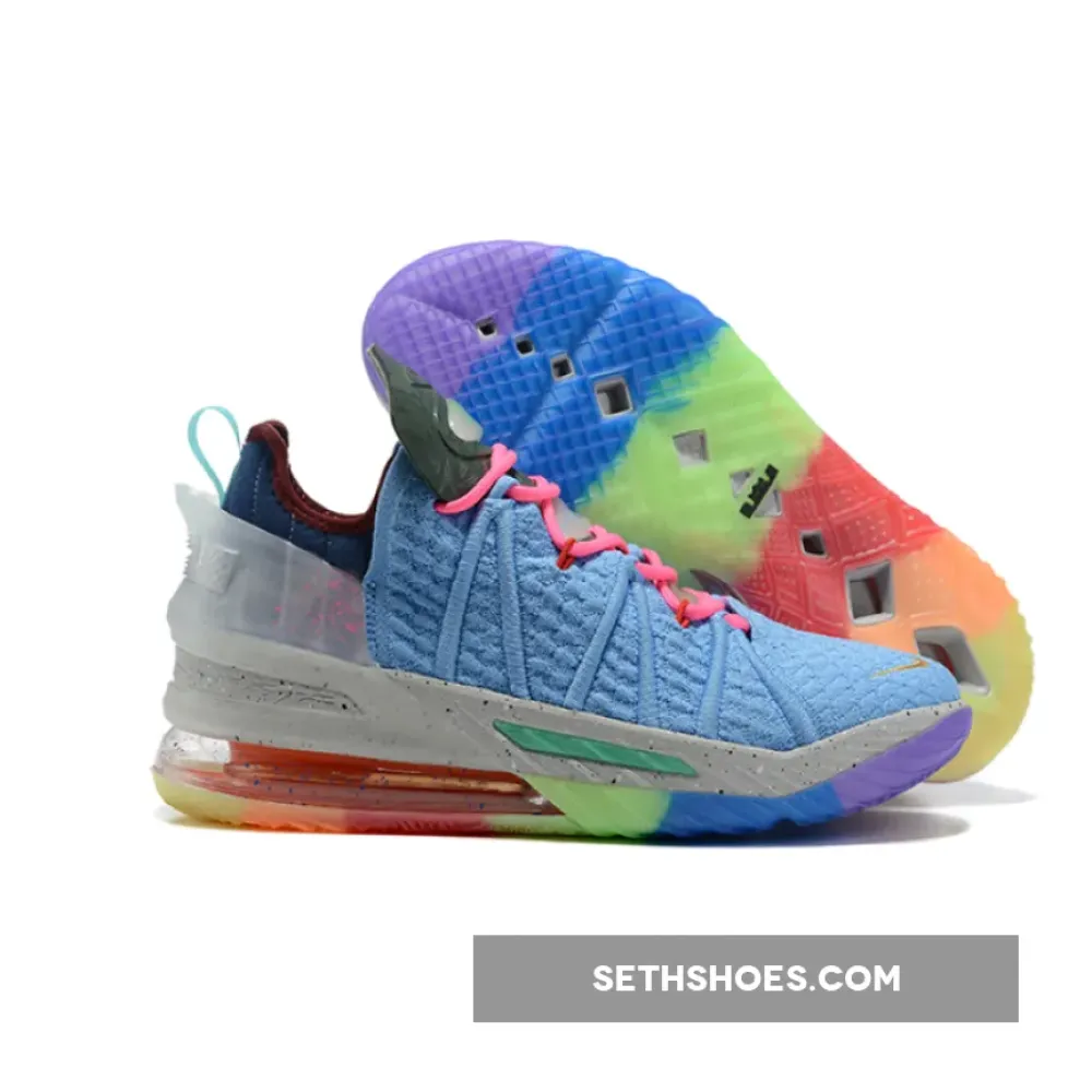 Nike LeBron 18 ‘Best 1-9’ University Blue/Metallic Gold-Multi-Color DM2813-400