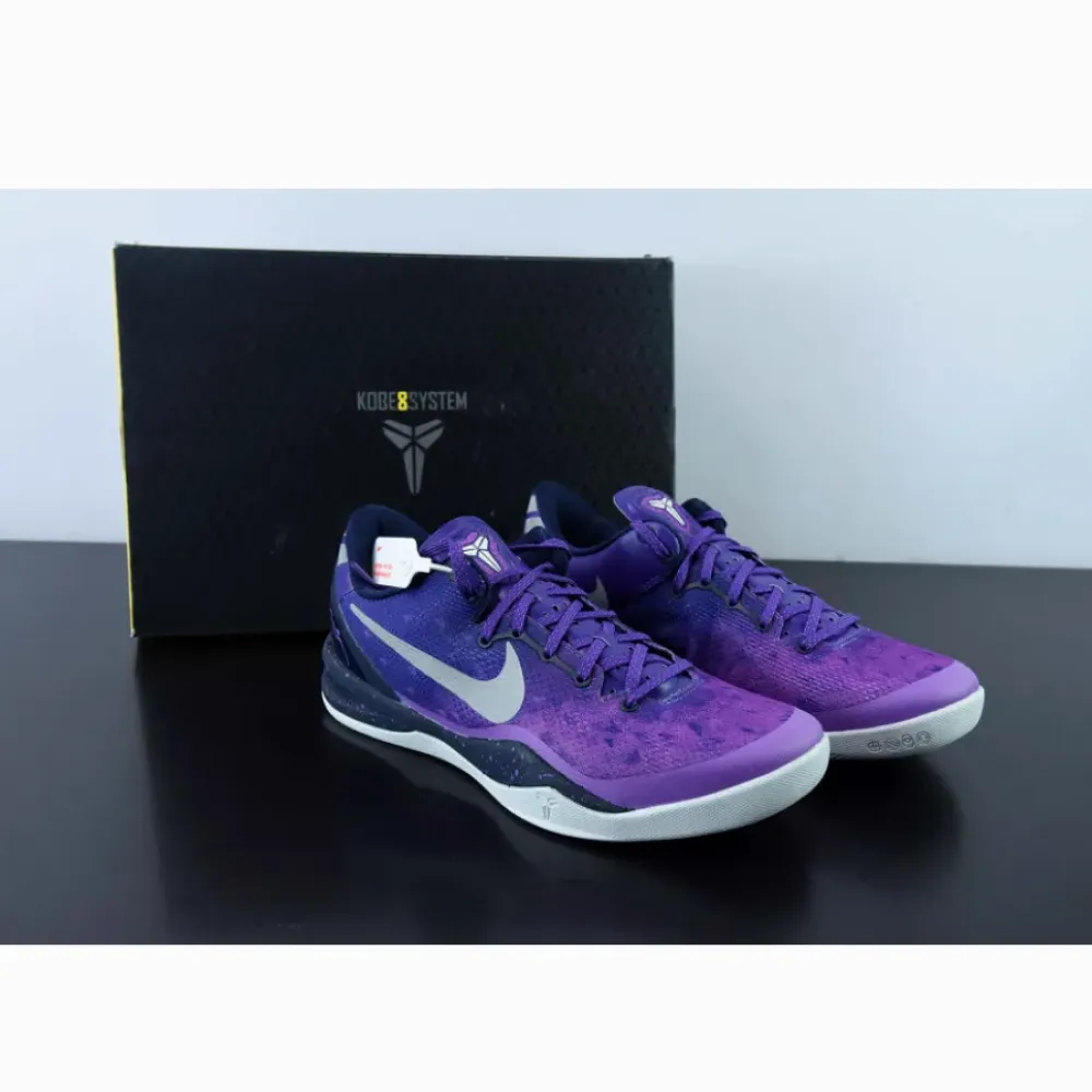 Nike Kobe 8 System Playoffs Purple Platinum  555035-500