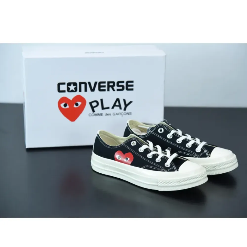 CDG Play x Converse Chuck Taylor All-Star 70 Ox Black White 150206C