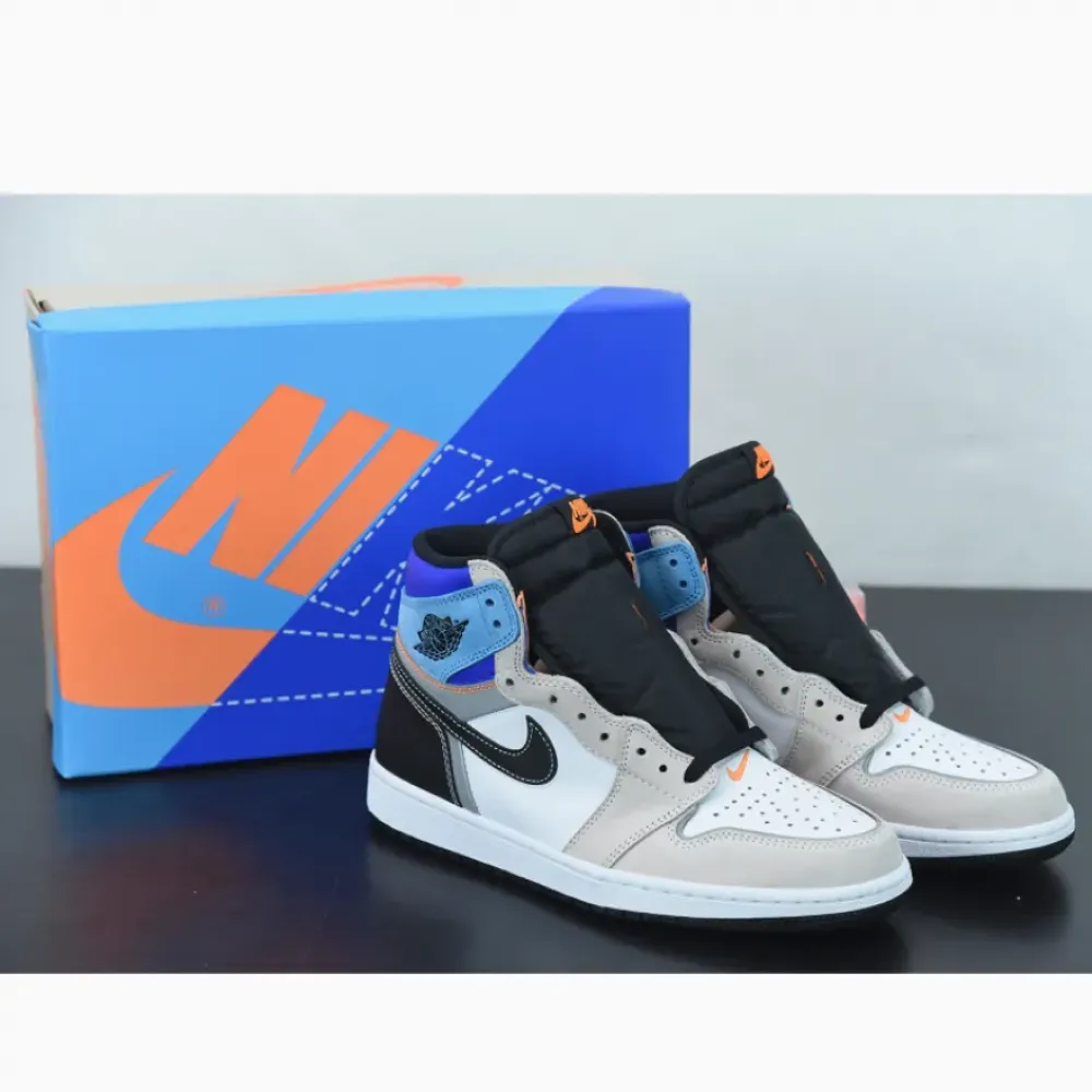 Air Jordan 1 High OG Pro White/Multi-Color-Total Orange  DC6515-100