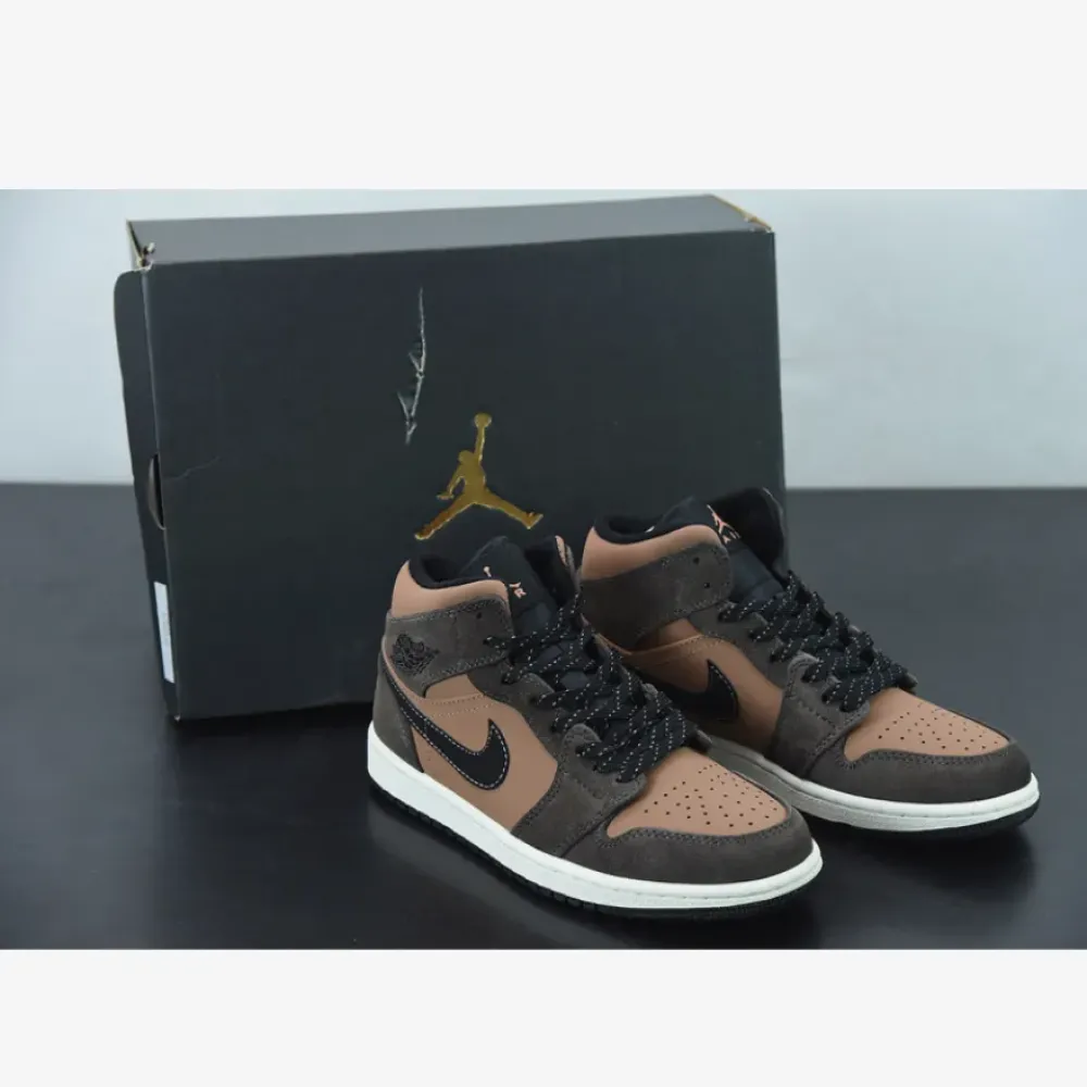 Air Jordan 1 Mid ‘Earth Tone’ Dark Chocolate  DC7294-200