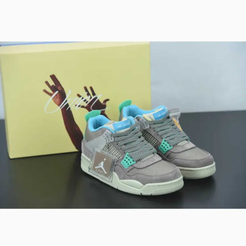 Union x Air Jordan 4 “30th Anniversary” Taupe Haze/Blue Fury-Khaki-Roma Green DJ5718-242