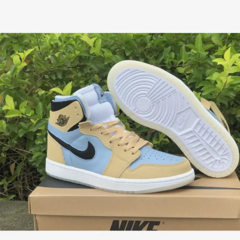 Air Jordan 1 Zoom CMFT Psychic Blue/Black-Sesame-White  CT0979-400