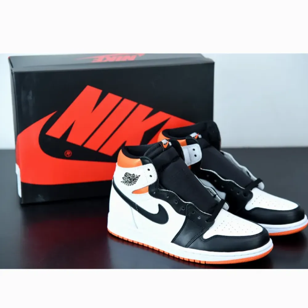 Air Jordan 1 High OG White/Electro Orange-Black  555088-180