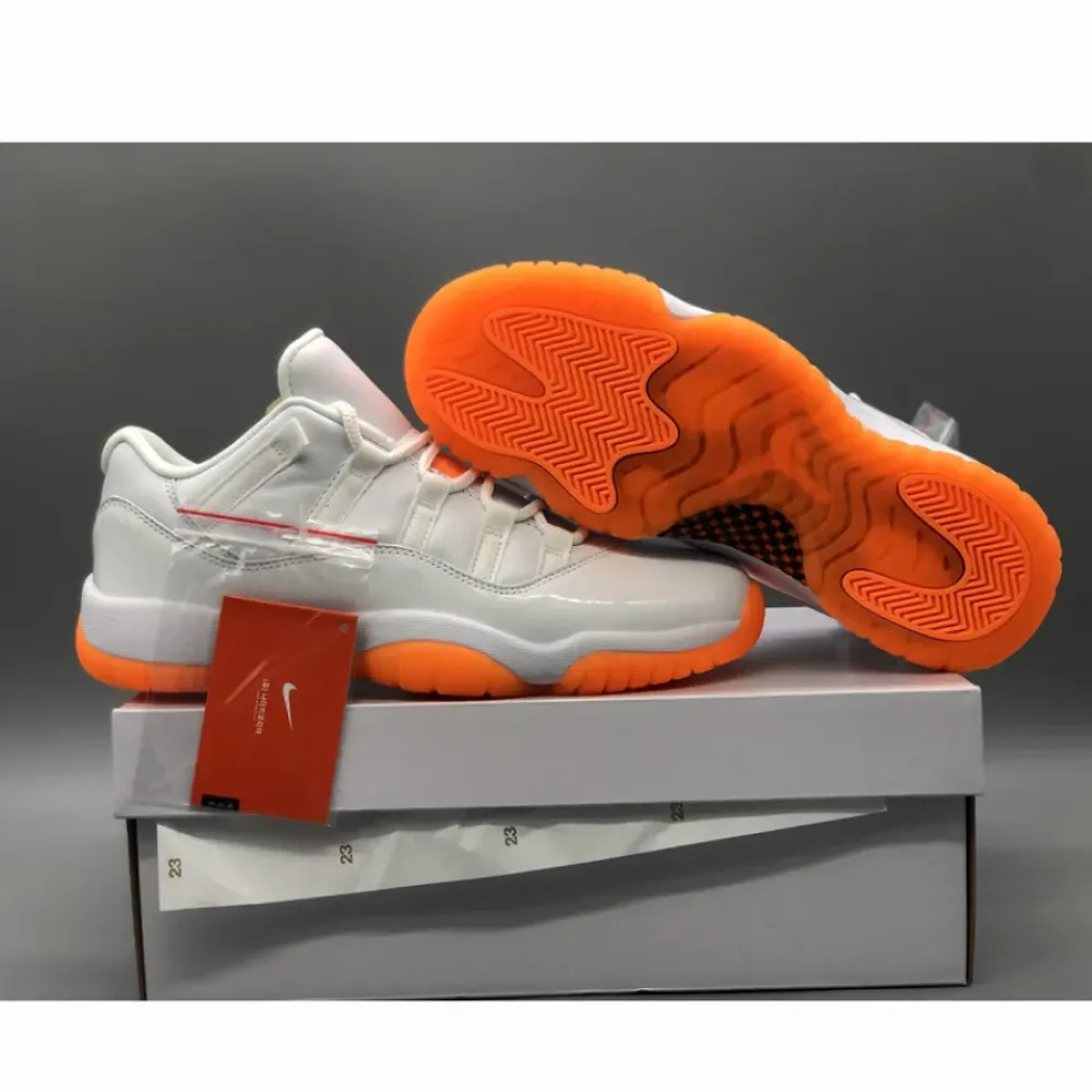 Air Jordan 11 Low White/Bright Citrus  AH7860-139