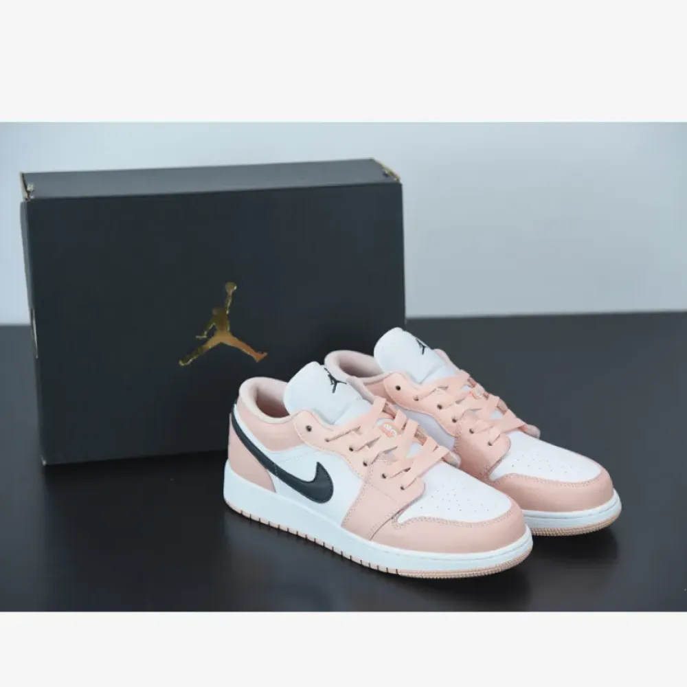 Air Jordan 1 Low GS Light Arctic Pink/White-Black  553560-800