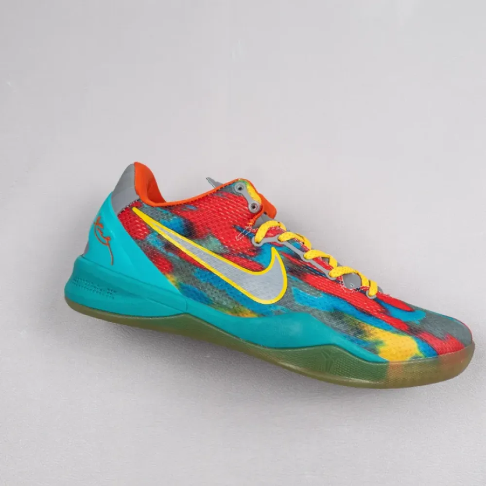 Nike Kobe 8 System ‘Venice Beach’ Grey/Metallic Silver-Tour Yellow  555286-002