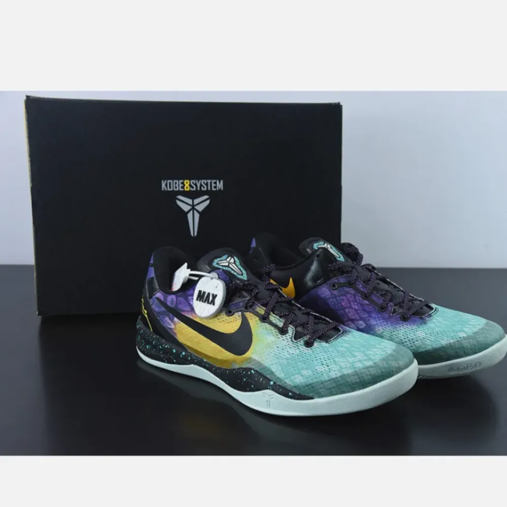 Nike Kobe 8 System ‘Easter’ Fiberglass/Court Purple-Black-Laser Purple  555035-302