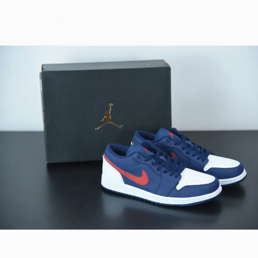 Air Jordan 1 Low ‘USA’ Navy Blue/White-Red  CZ8454-400