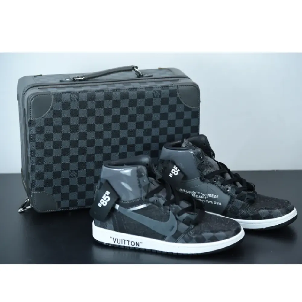 OFF–WHITE x Air Jordan 1 Custom Black by Ceeze