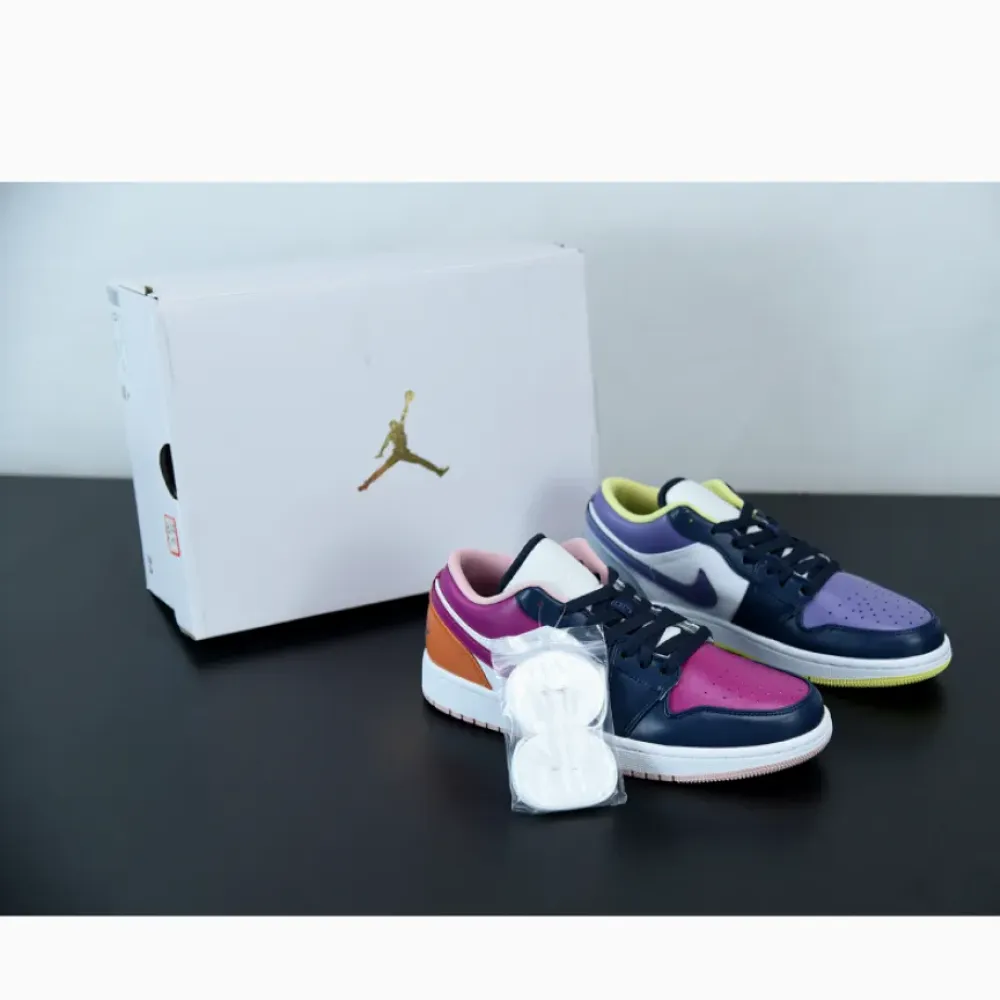 Mismatched Air Jordan 1 Low Purple Magenta  DJ4342-400