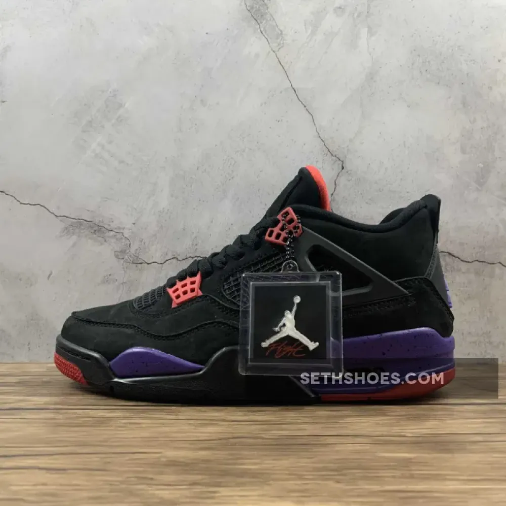 Air Jordan 4 “Raptors” Black/University Red-Court Purple  AQ3816-065