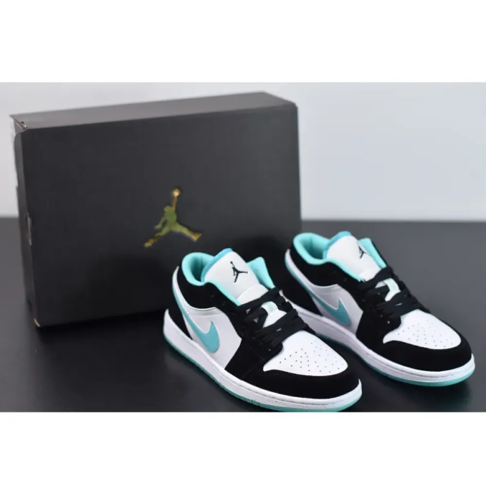 Air Jordan 1 Low White/Black-Island Green  CQ9828-131