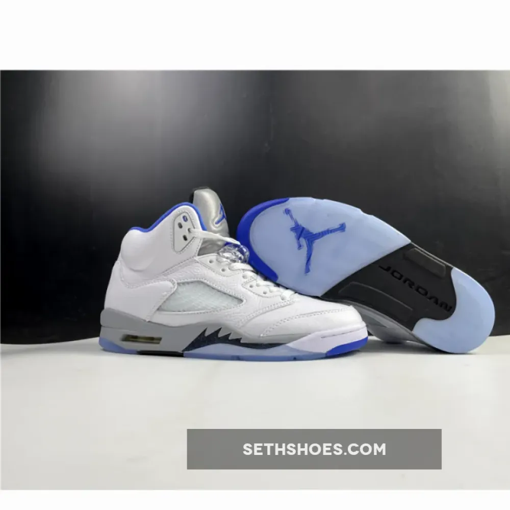 Air Jordan 5 Retro White/Stealth-Black-Hyper Royal  DD0587-140