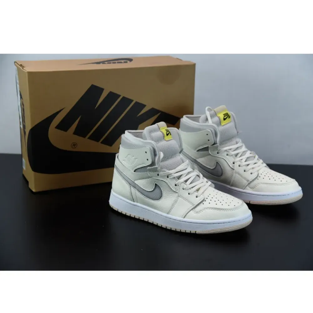 Air Jordan 1 Zoom CMFT Pearl White/Light Voltage Yellow  CT0979-107