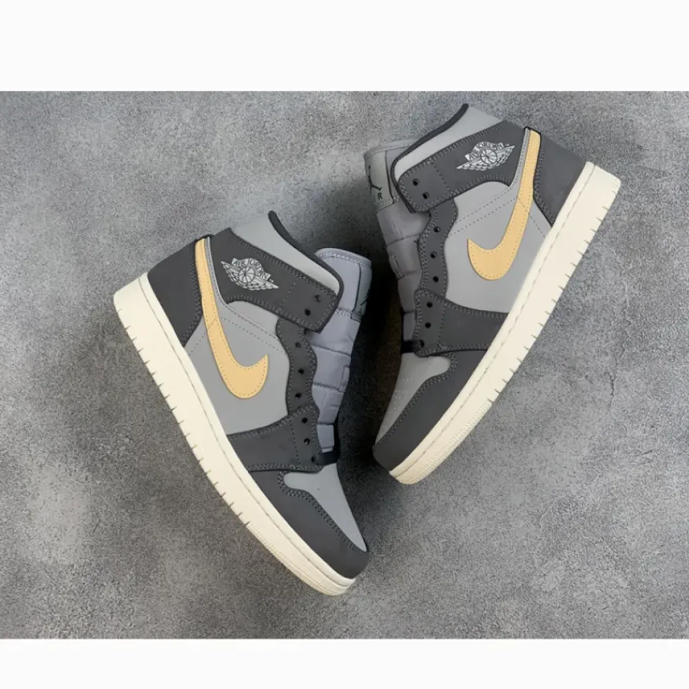 Air Jordan 1 Mid Light Grey/Dark Grey  BQ6472-020