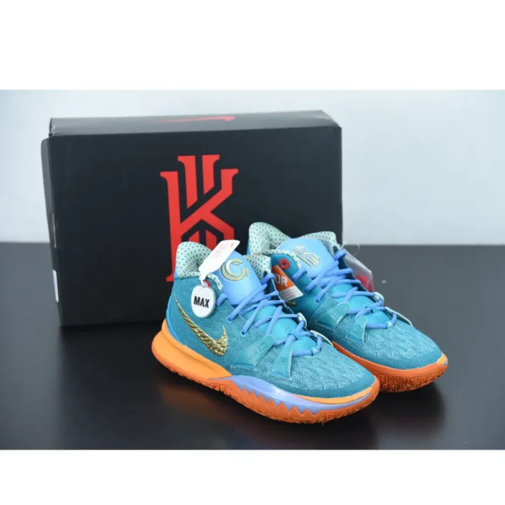 Concepts x Nike Kyrie 7 Teal Blue/Light Blue-Orange-Metallic Gold CT1137-900
