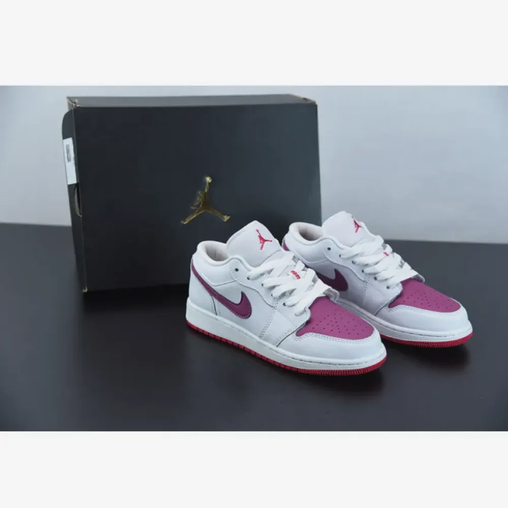 Air Jordan 1 Low GS ‘White Berry’  554723-161