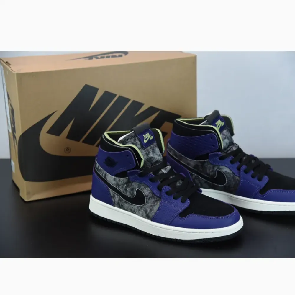 Air Jordan 1 Zoom Comfort “Bayou Boys” New Orchid/Lime Blast-Black DC2133-500