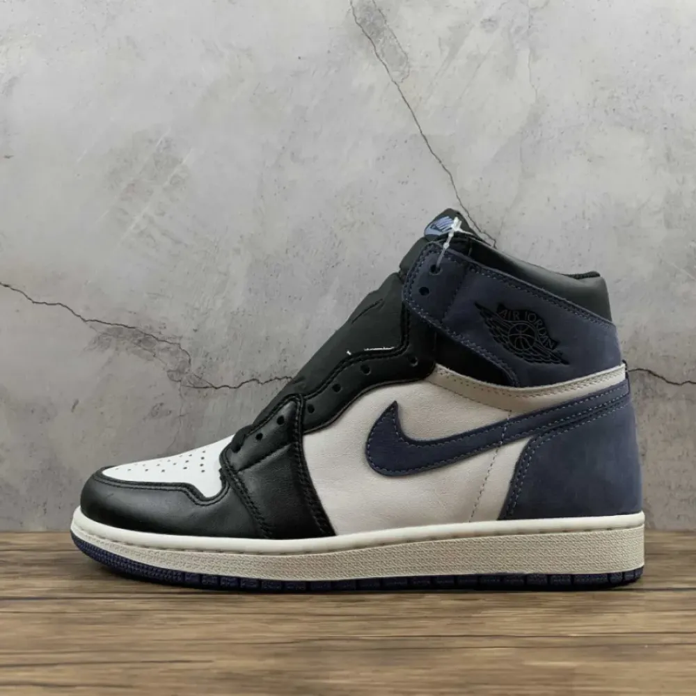 Air Jordan 1 Retro High OG Summit White/Blue Moon-Black  555088-115