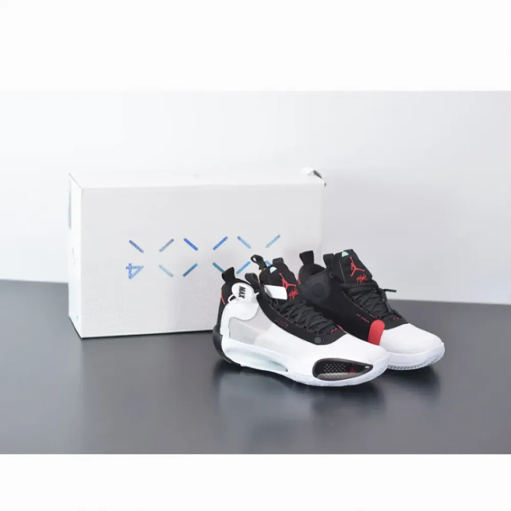 Air Jordan 34 “Bred” White/Orbit Red  AR3240-100