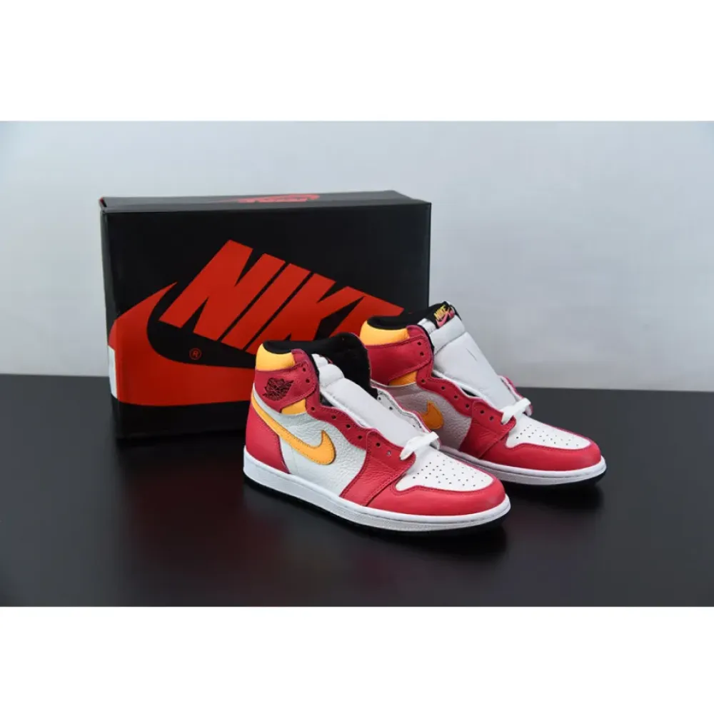Air Jordan 1 High OG Light Fusion Red/White-Laser Orange-Black 555088-603
