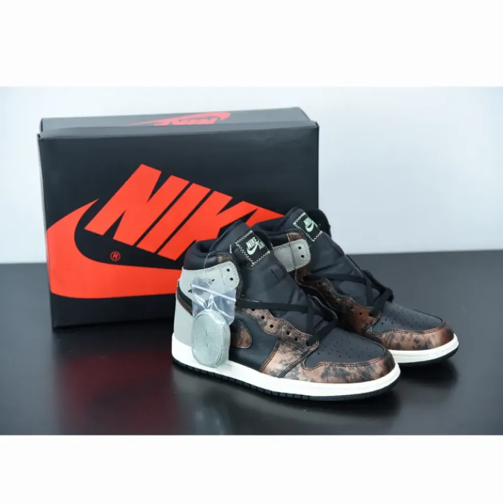 Air Jordan 1 High OG “Patina” Black/Light Army-Sail-Fresh Mint  555088-033