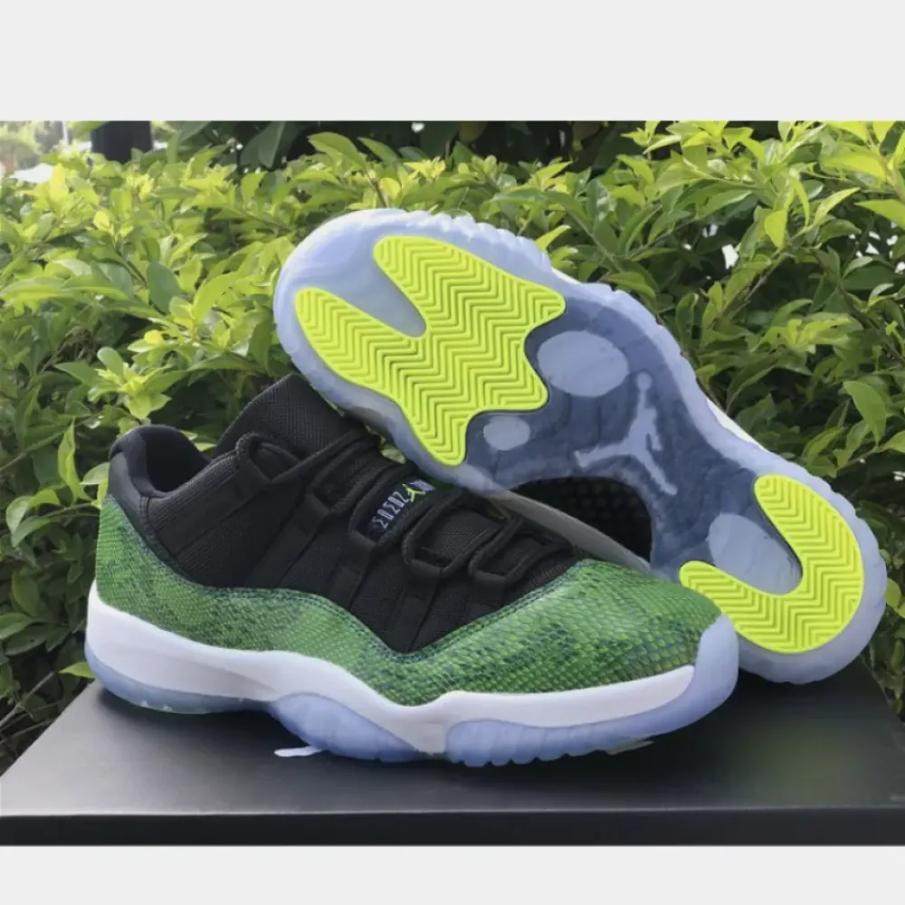 Air Jordan 11 Retro Low Black/Nightshade-White-Volt  528895-033