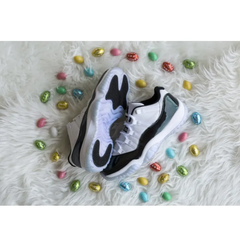 Air Jordan 11 Low “Easter” White/Emerald Rise-Black  528895-145