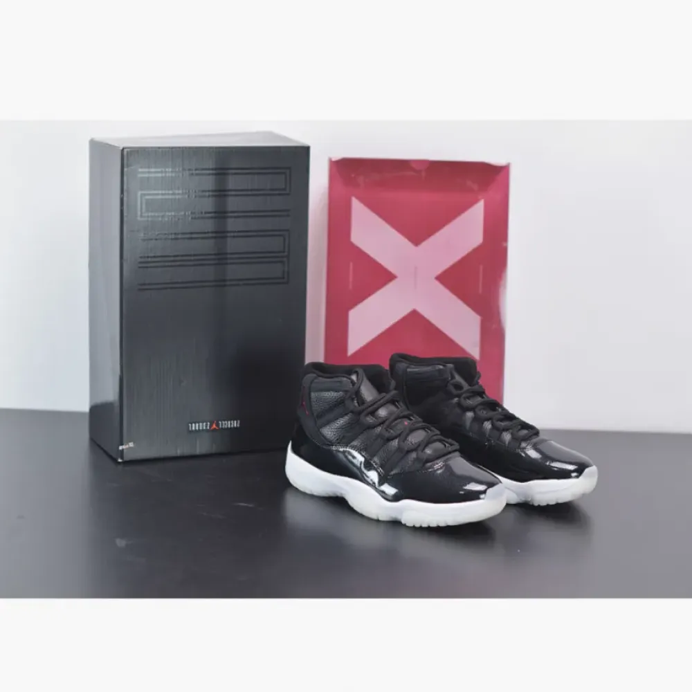 Air Jordan 11 Retro “72-10” Black/Gym Red-White  378037-002