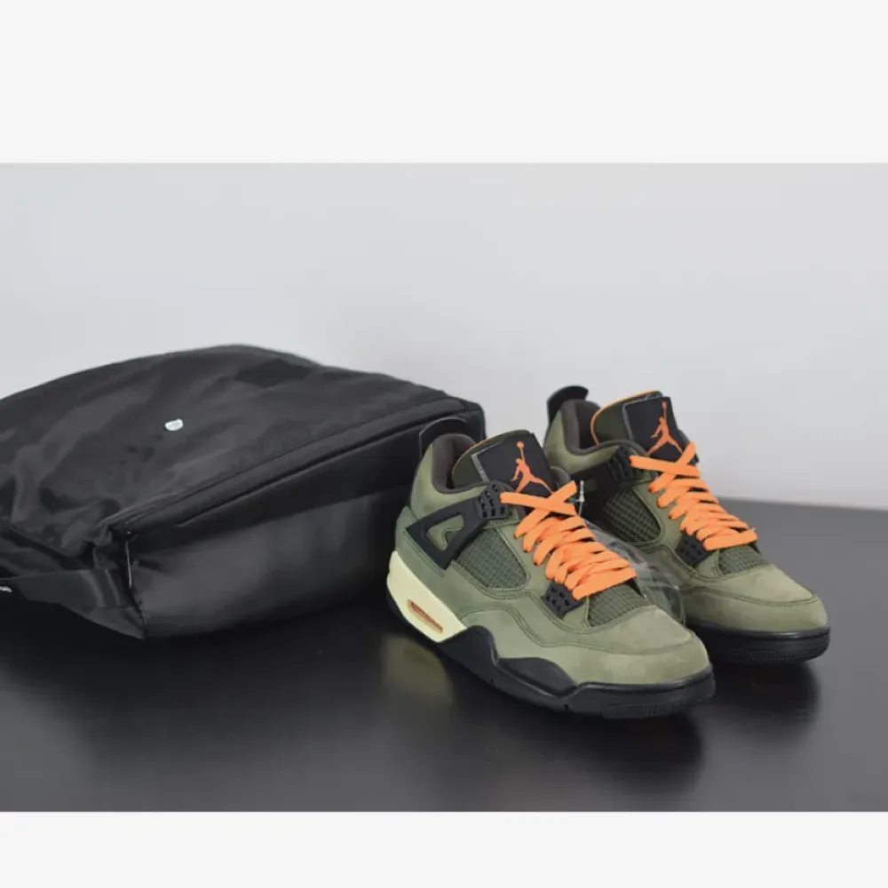 Undefeated x Air Jordan 4 Olive Black Orange