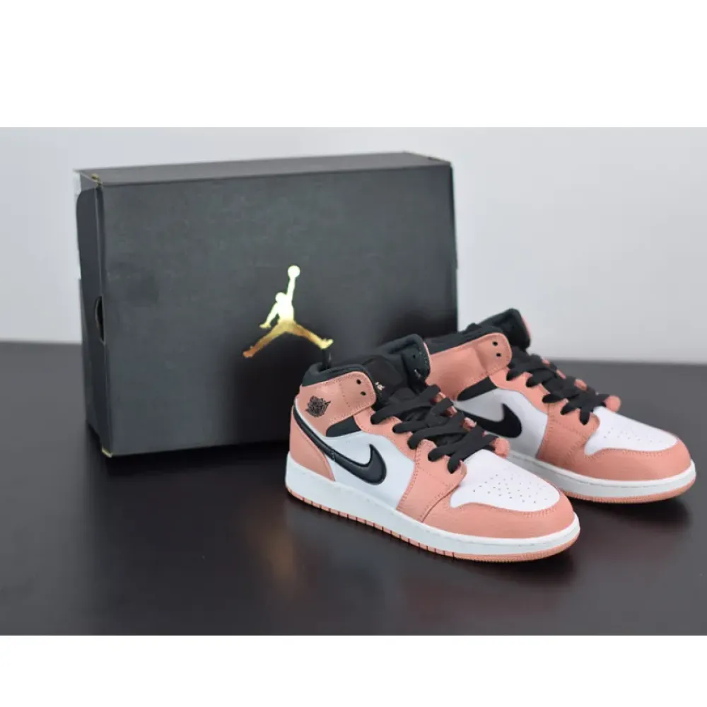 Air Jordan 1 Mid “Pink Quartz”  555112-603