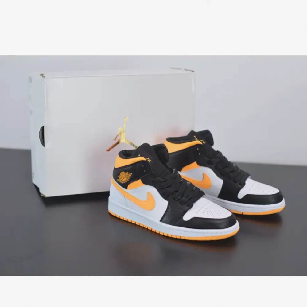 Air Jordan 1 Mid Black/Laser Orange  CV5276-107