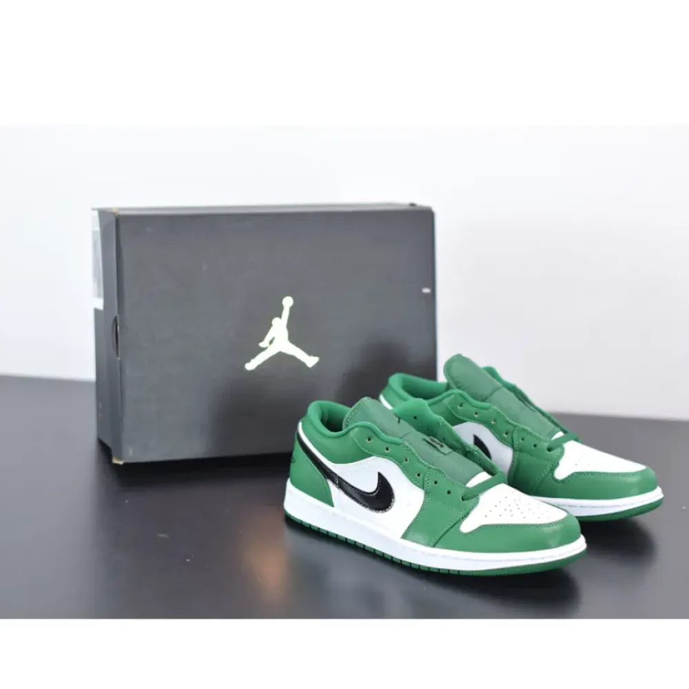 Air Jordan 1 Low Pine Green/White/Black  553558-301