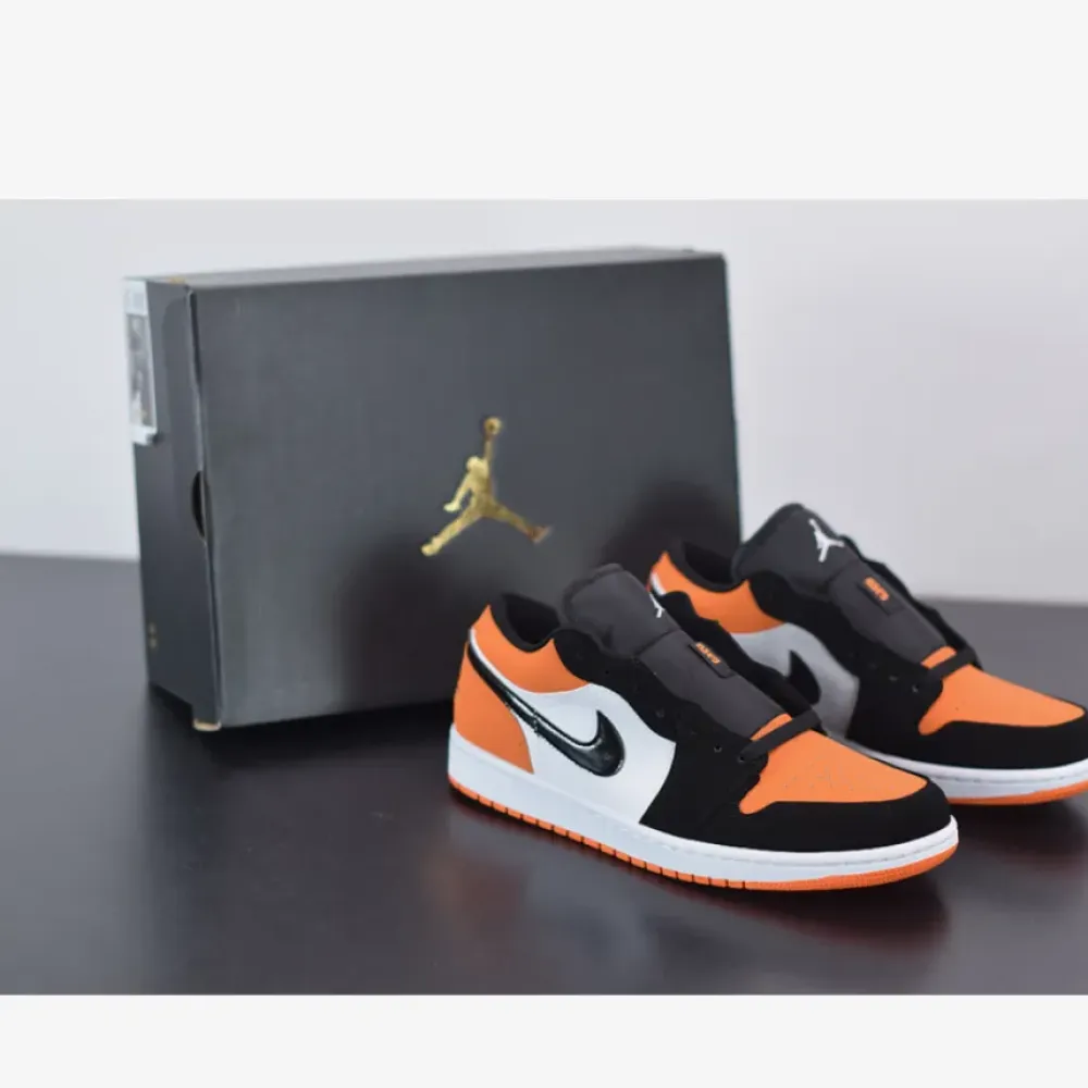 Air Jordan 1 Low “Shattered Backboard” White/Black/Starfish  553558-128