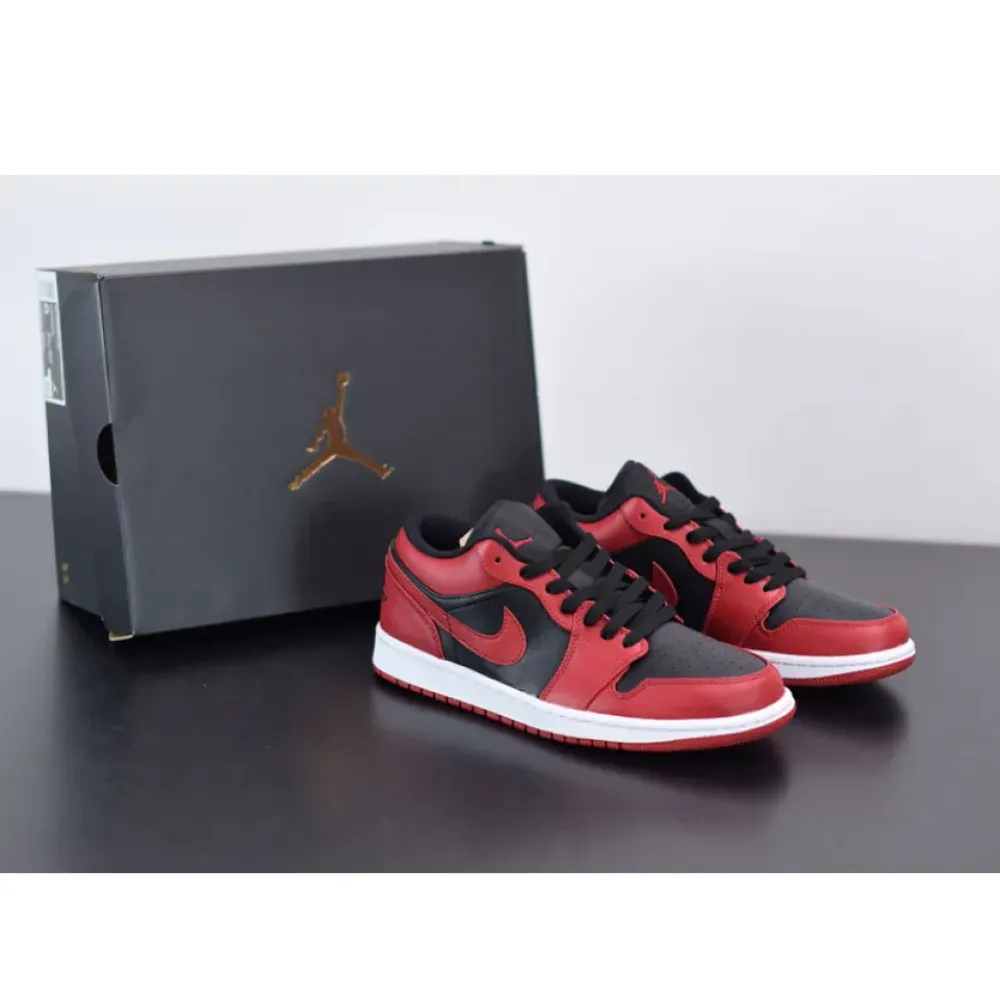 Air Jordan 1 Low Varsity Red/Summit White-Black  553558-606