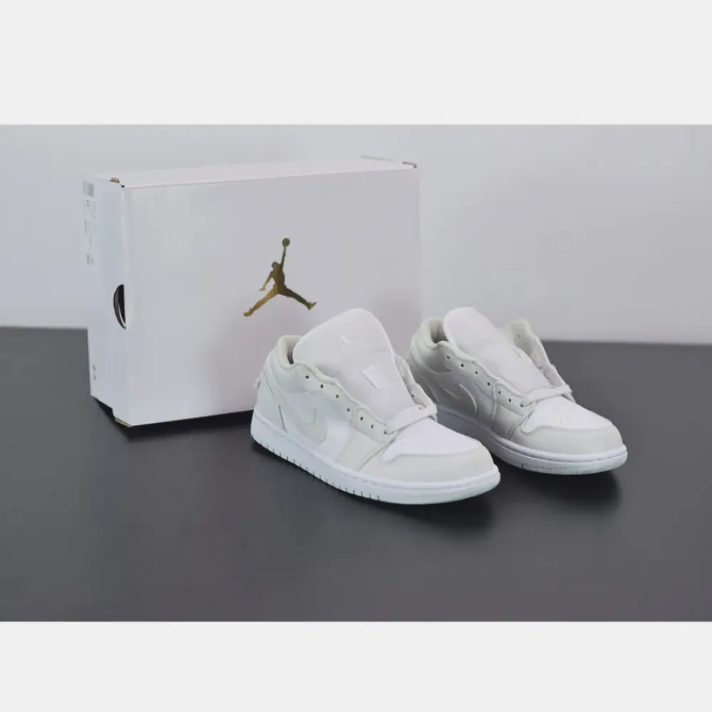 Air Jordan 1 Low White/Spruce Aura  CW1381-003