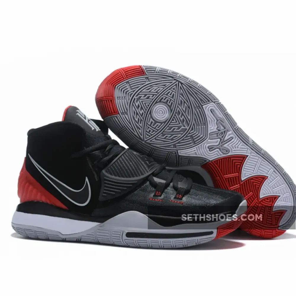 Nike Kyrie 6 “Bred” Black/University Red-White  BQ4630-002