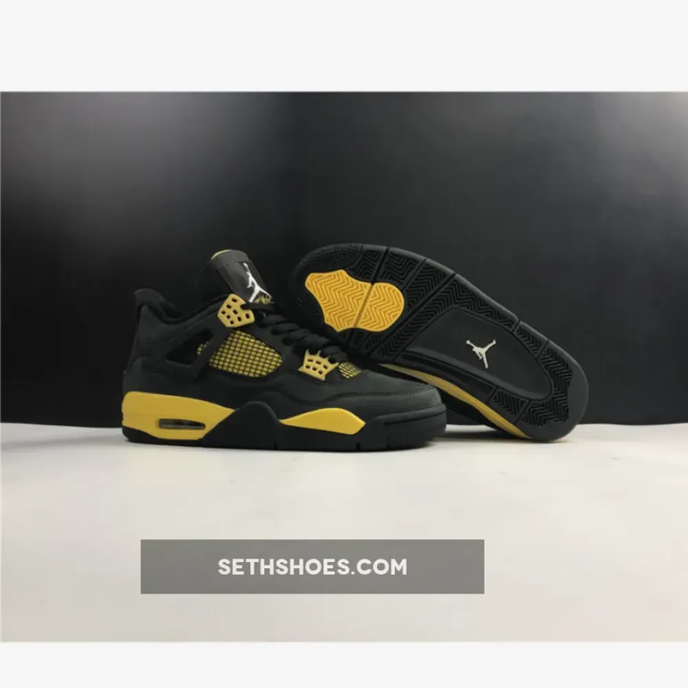 Air Jordan 4 (IV) Retro “Thunder” Black/White-Tour Yellow 308497-008