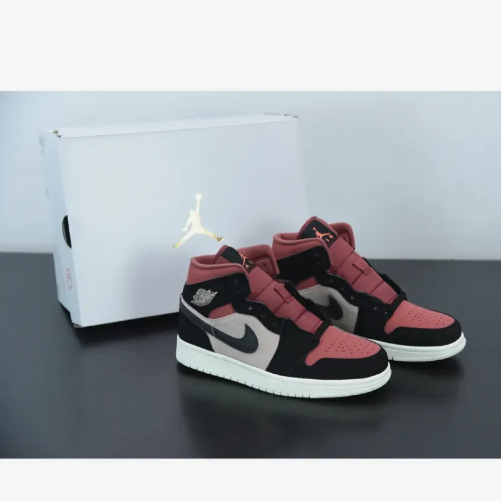 Air Jordan 1 Mid Burgundy Dusty Pink  BQ6472-202