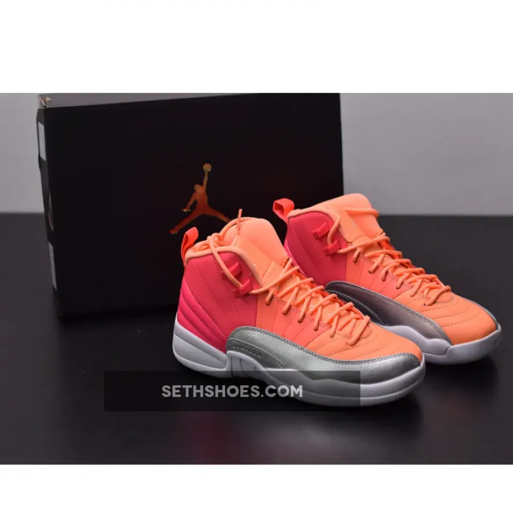 Air Jordan 12 “Sunrise” Racer Pink/Hot Punch-Bright Mango-White 510815-601
