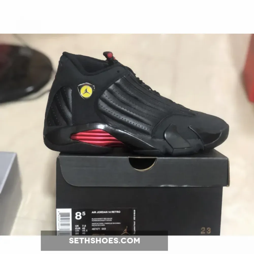 Air Jordan 14 “Last Shot” Black/Varsity Red-Black  487471-003