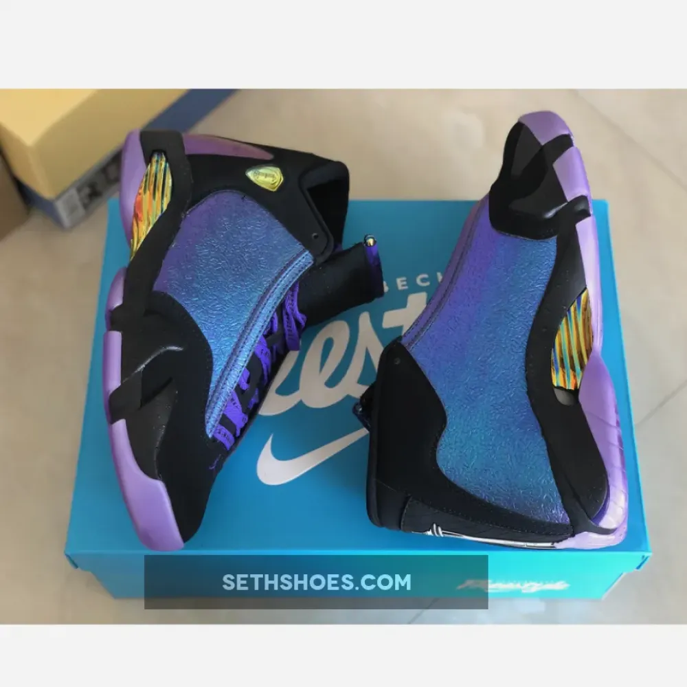 Air Jordan 14 “Doernbecher” Black/Court Purple-Multi-Color-White CV2469-001