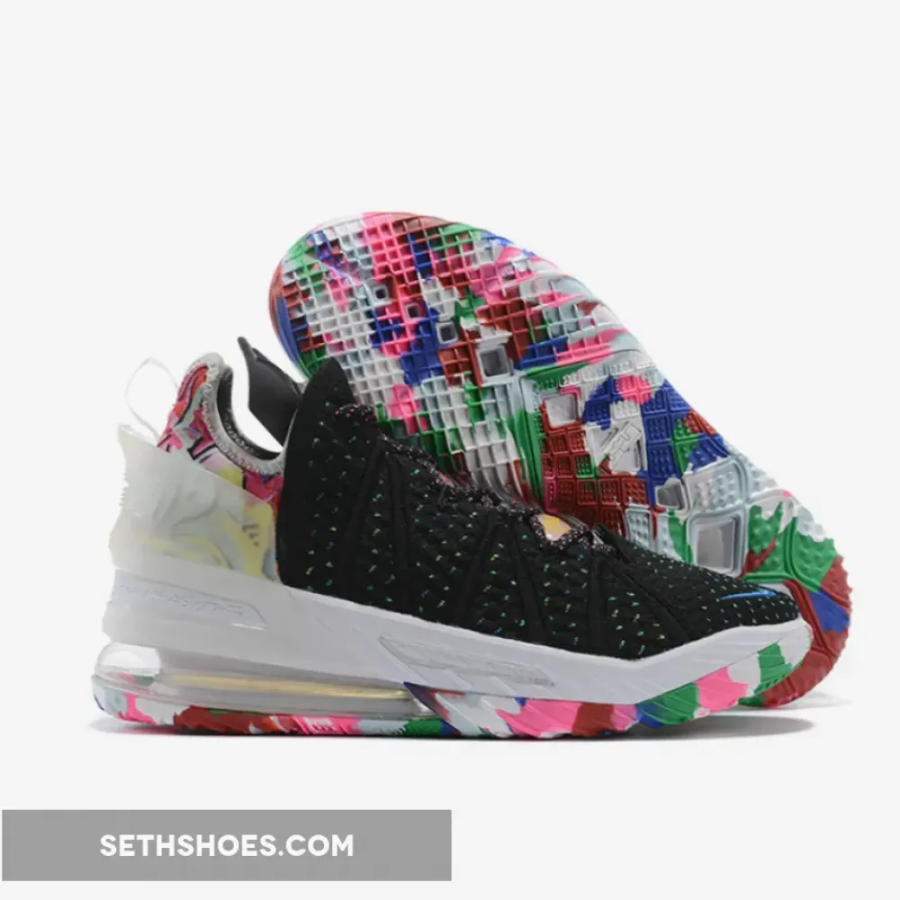 Nike LeBron 18 “James Gang” Black/Multi-Color-White CQ9283-002