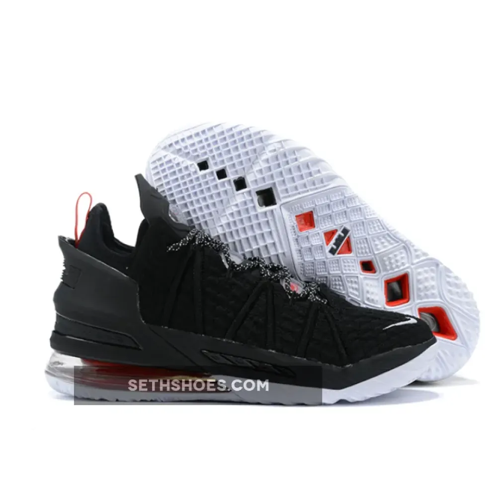 Nike LeBron 18 Black/University Red-White CQ9283-001