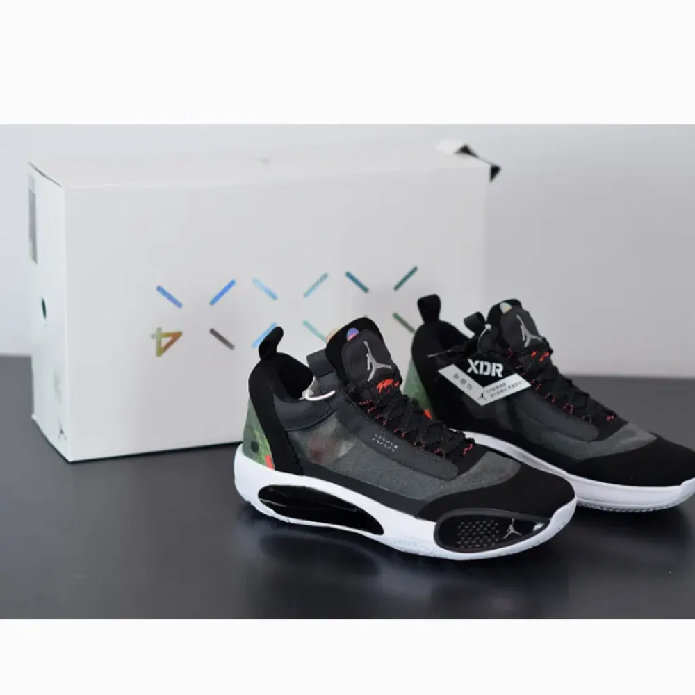 Air Jordan 34 Low Heritage Black Red  CU3475-001