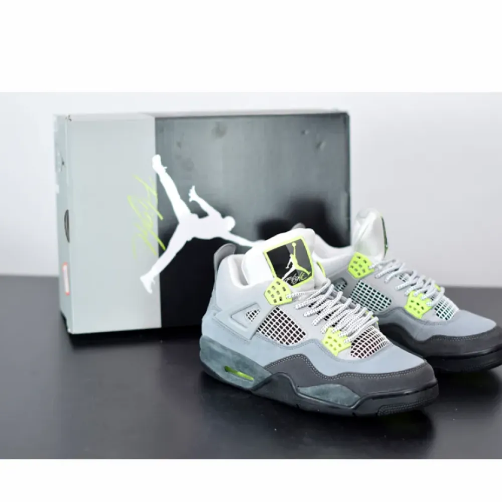 Air Jordan 4 SE “Neon Air Max 95” Cool Grey/Volt-Wolf Grey-Black CT5342-007
