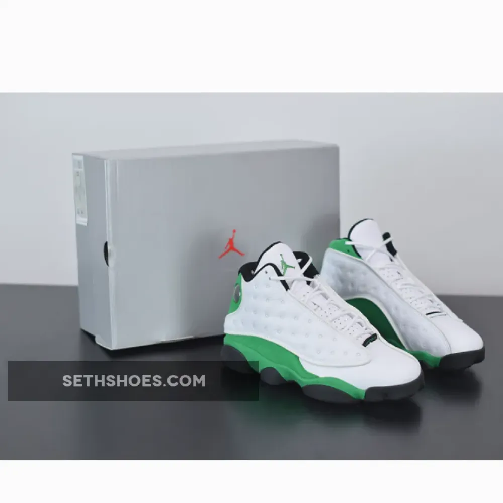 Air Jordan 13 White/Black-Lucky Green  DB6537-113