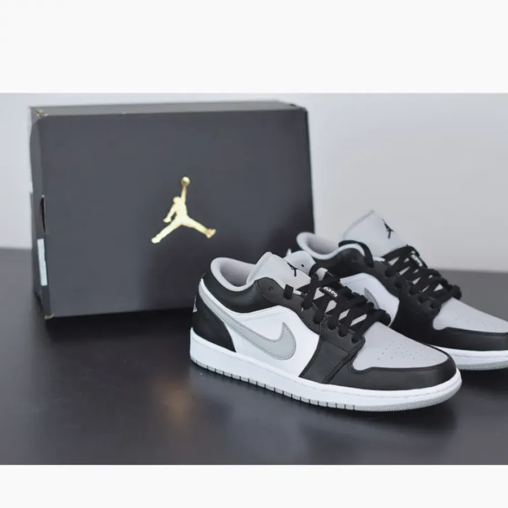 Air Jordan 1 Low Black/Light Smoke Grey-White  553558-039